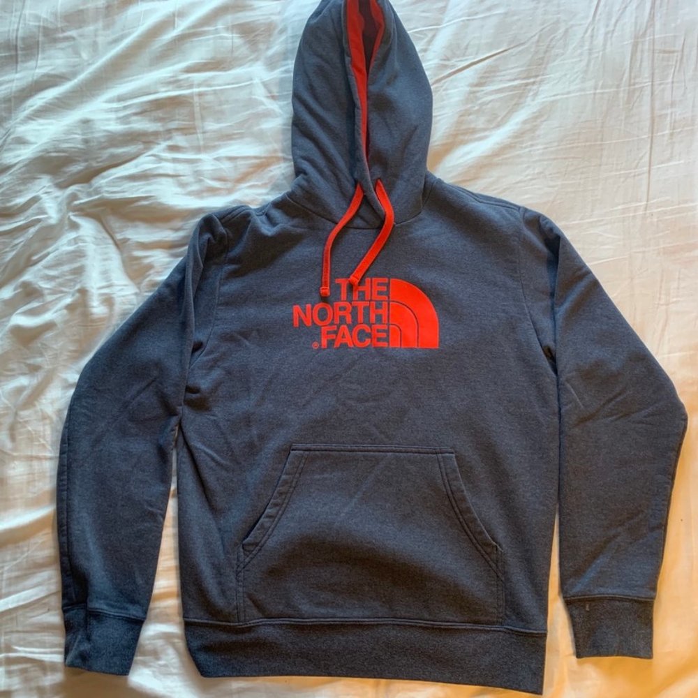 Blue & Orange Northface Hoodie Size Med.